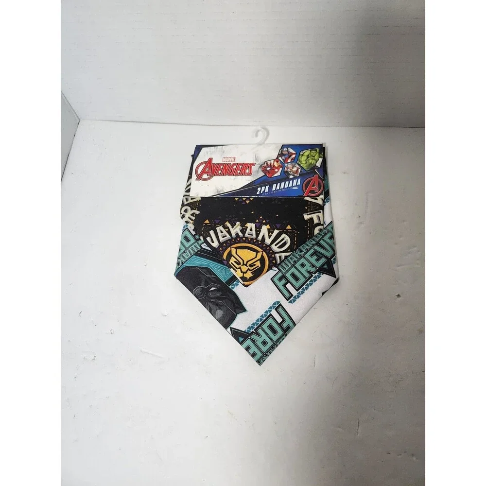 Marvel Avengers 2 pack Bandana 17.5” x 17.5” Wakanda Forever Black Panther New